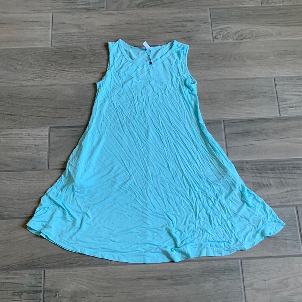 Weaczzy light blue flowy shirt dress with pockets